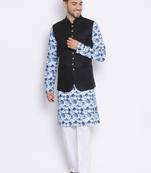 3Pc Kurta Pyjama and Waistcoat Set