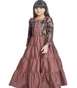 polyester plain kids-girl-gowns