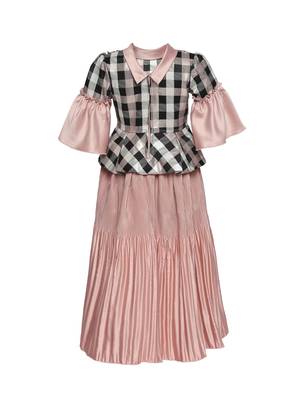 polyester printed kids-girl-gowns 3