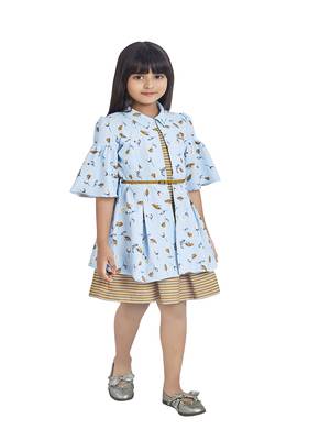 polyester printed kids-frocks 1