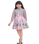 satin printed kids-frocks