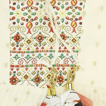 Salwar Studio Girls Off White Chanderi Cotton Ethnic suit set 5