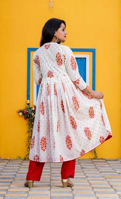 Red printed cotton kurtas-and-kurtis 4