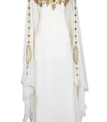 White Georgette Embroidery Islamic Kaftans