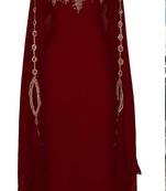 Maroon Georgette Embroidery Islamic Kaftans