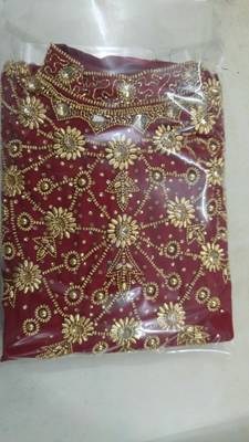 Maroon Georgette Embroidery Islamic Kaftans 2