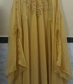 Beige Georgette Embroidery Islamic Kaftans