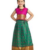 Bhartiya Paridhan Girls Traditional Ethnic Green Lehenga Choli