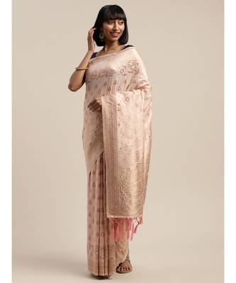 PINK jacquard sarees 2