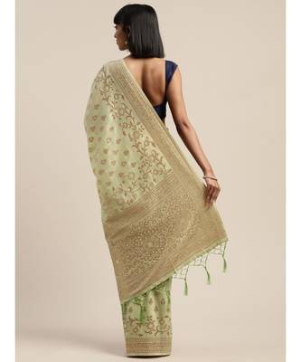 GREEN jacquard sarees 4