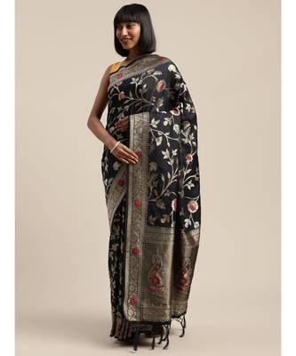 BLUE jacquard sarees 1