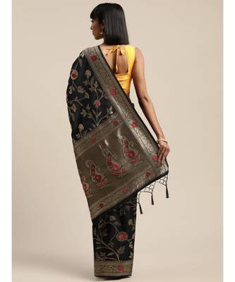 BLUE jacquard sarees 4