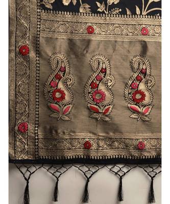 BLUE jacquard sarees 6