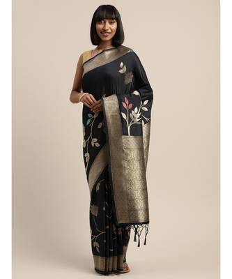 BLUE jacquard sarees 1