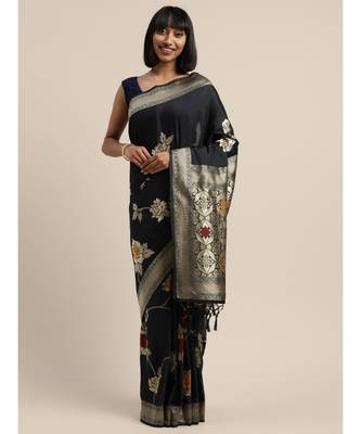 BLUE jacquard sarees 1