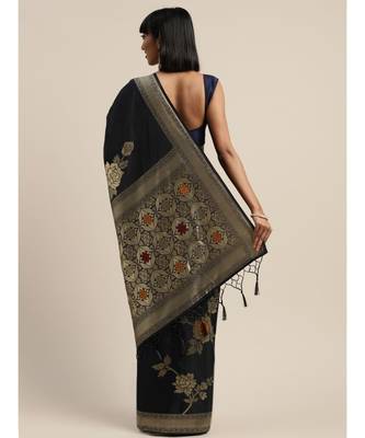 BLUE jacquard sarees 4