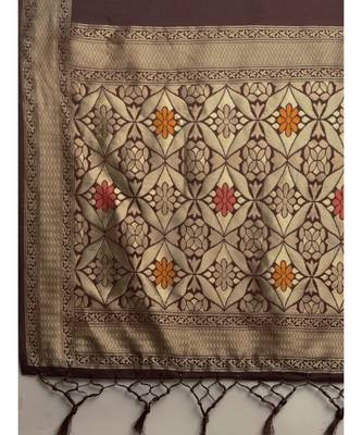WINE jacquard sarees 5