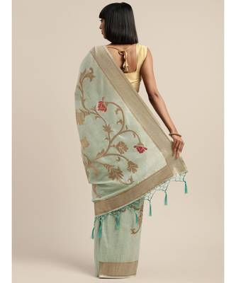 BLUE jacquard sarees 4