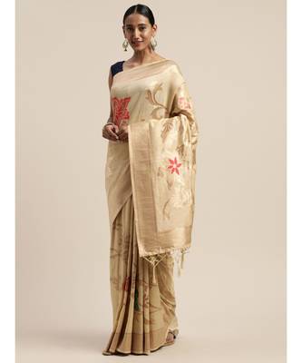 CHIKU jacquard sarees 1