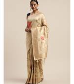 CHIKU jacquard sarees