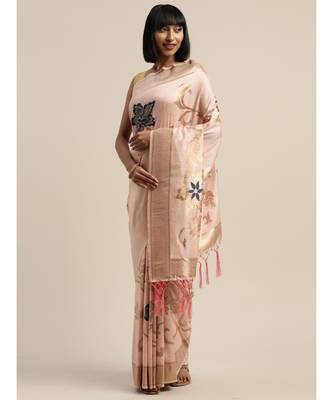 PINK jacquard sarees 3