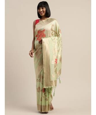 GREEN jacquard sarees 2
