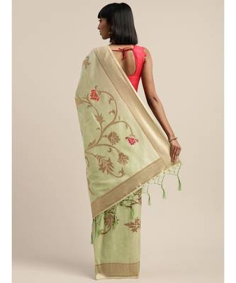 GREEN jacquard sarees 4