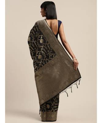 BLACK jacquard sarees 4