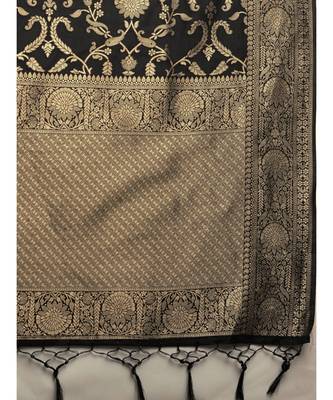 BLACK jacquard sarees 6