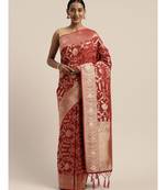 MAROON jacquard sarees