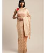 PEACH jacquard sarees