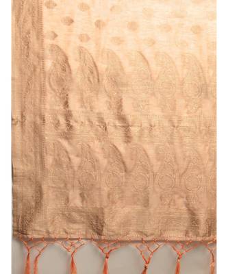 PEACH jacquard sarees 5