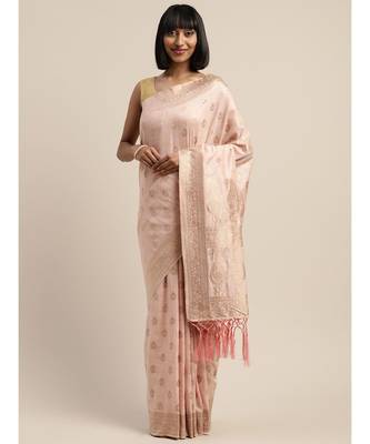 PINK jacquard sarees 1