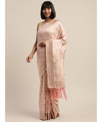 PINK jacquard sarees 3