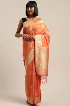 GOLD jacquard sarees