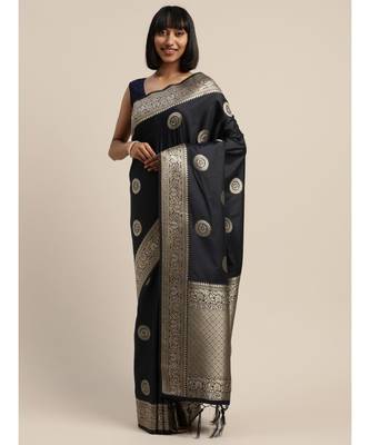 BLUE jacquard sarees 1