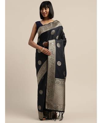 BLUE jacquard sarees 2