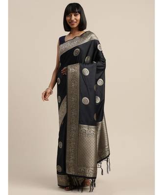 BLUE jacquard sarees 3