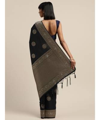 BLUE jacquard sarees 4
