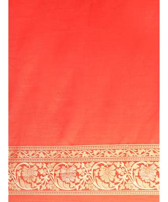 ORANGE jacquard sarees 7