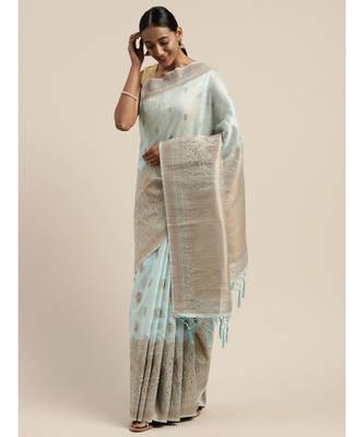 BLUE jacquard sarees 2