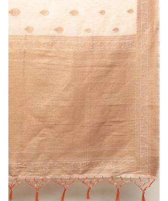 PEACH jacquard sarees 6