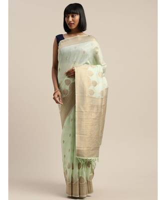 GREEN jacquard sarees 3