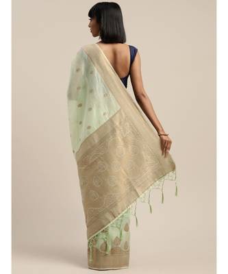 GREEN jacquard sarees 4