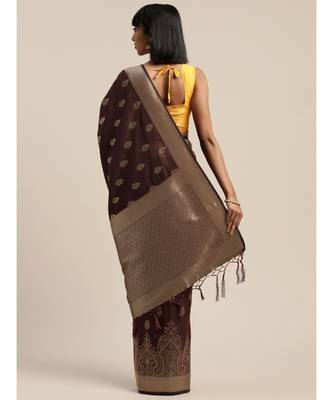 WINE jacquard sarees 4