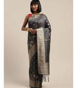 GREY jacquard sarees