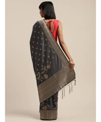 GREY jacquard sarees 3