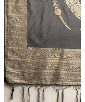 GREY jacquard sarees 5