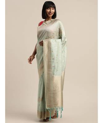 BLUE jacquard sarees 2