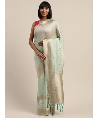 BLUE jacquard sarees 3